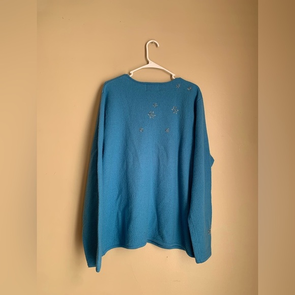 Quacker factory snowflake winter cardigan sweater vintage grandma kindergarten - Picture 5 of 7